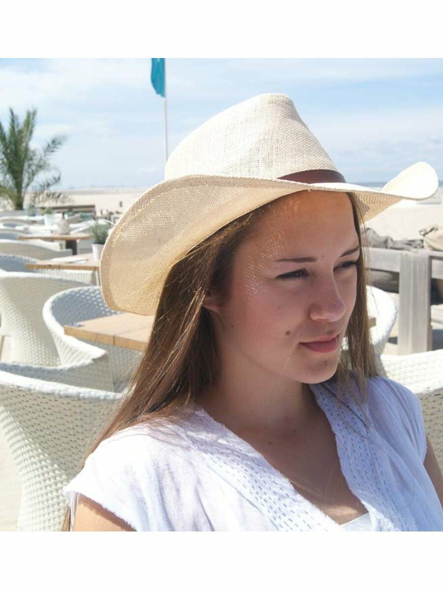 Naturel Kleurige Cowboy Zonnehoed huismerk kopen in de aanbieding Naturel Kleurige Cowboy Zonnehoed huismerk kopen in de aanbieding