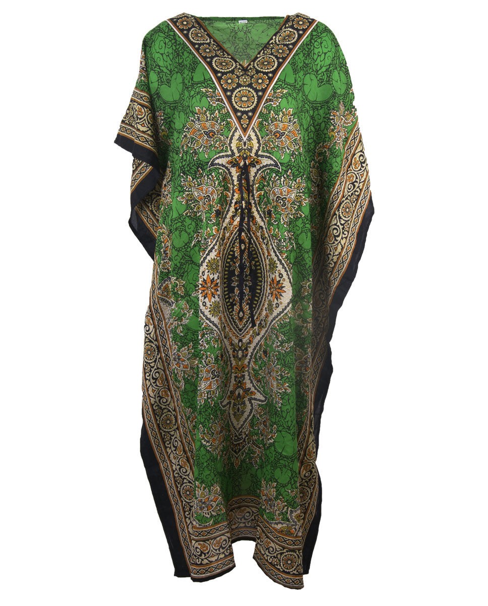Kaftan In Grasgroen Met Mixed Design En V Hals huismerk kopen in de aanbieding Kaftan In Grasgroen Met Mixed Design En V Hals huismerk kopen in de aanbieding
