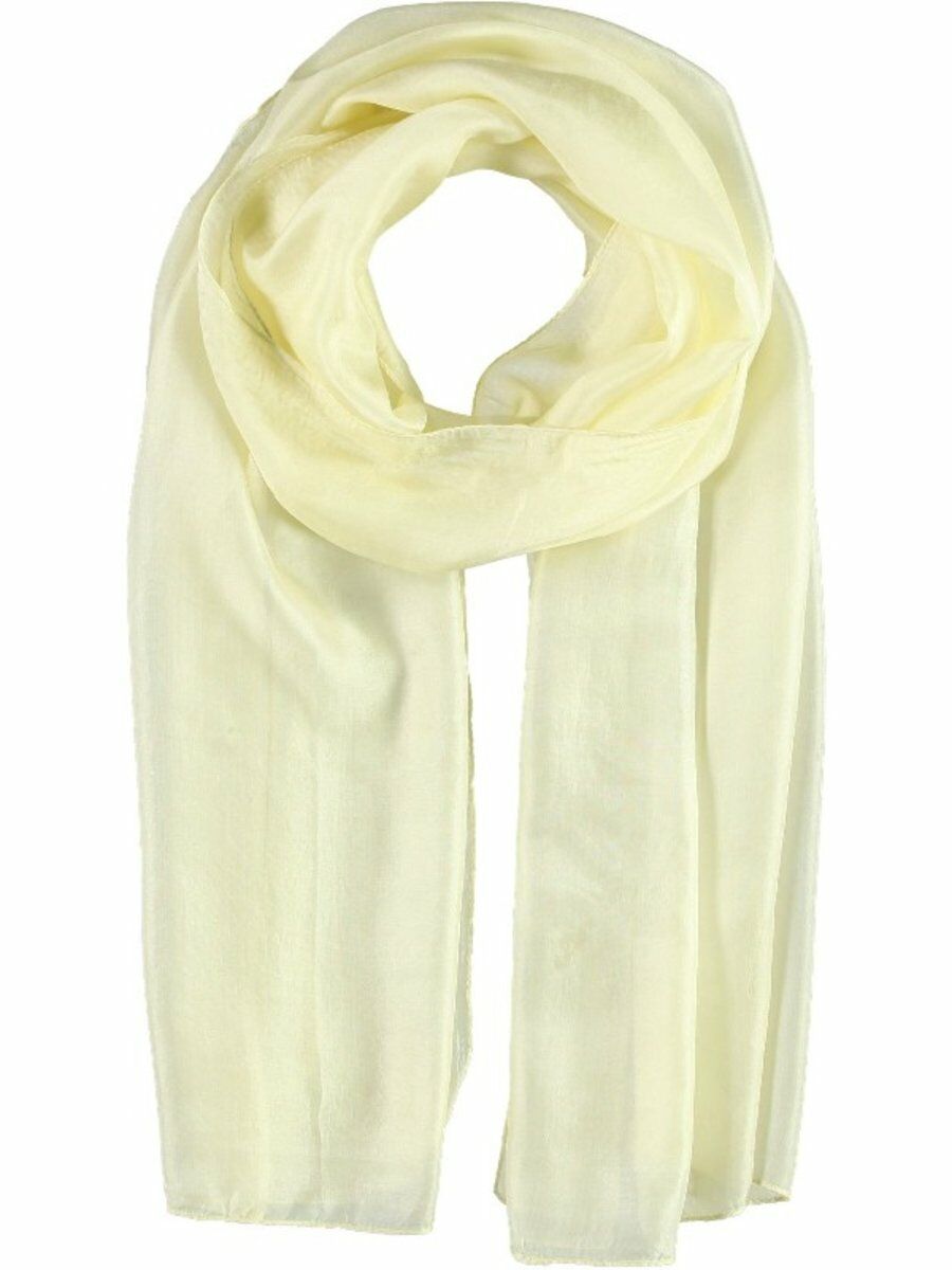 Ecru Kleurige Langwerpige Zijden Sjaal huismerk kopen in de aanbieding