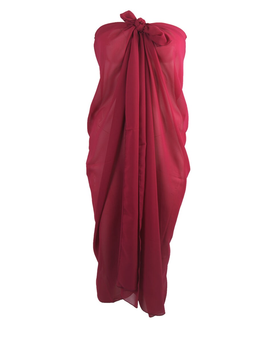 Pareo Van Crepe Voile In Framboosrood huismerk kopen in de aanbieding Pareo Van Crepe Voile In Framboosrood huismerk kopen in de aanbieding