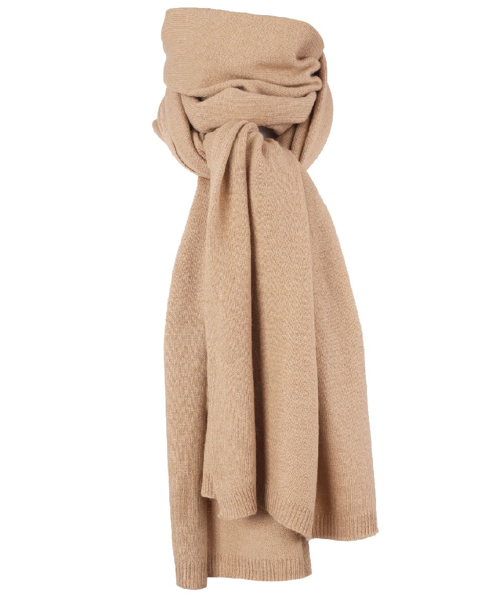 Kasjmier-blend sjaal in camel