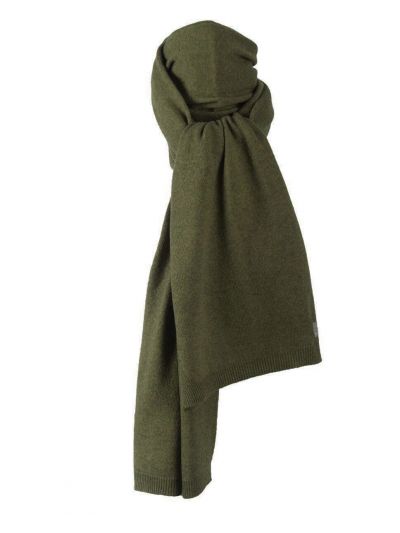 Army green kasjmier-blend sjaal 