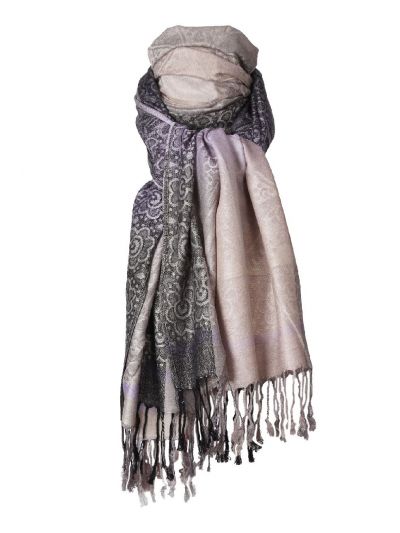 Pashmina sjaal met kleurverloop in lila