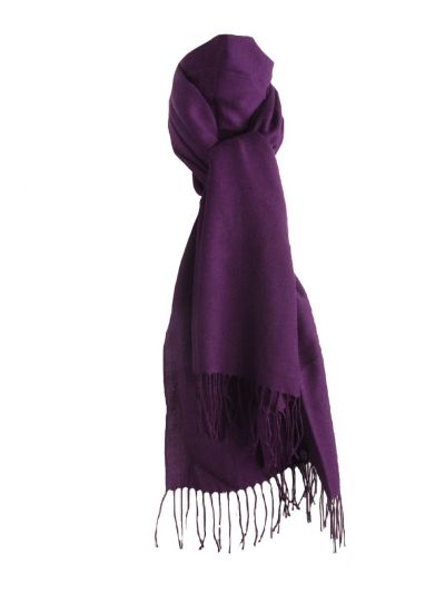 Aubergine kleurige pashmina sjaal