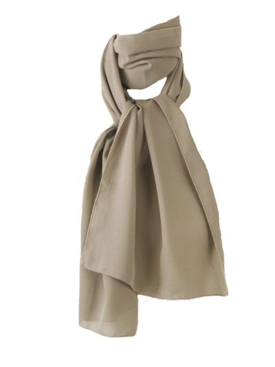 Taupe kleurige crêpe sjaal