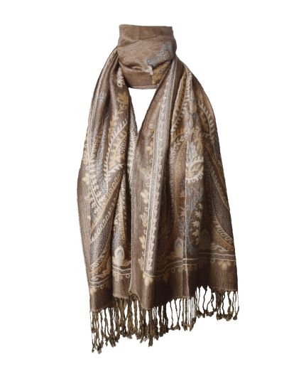 Layla pashmina sjaal met paisley motief