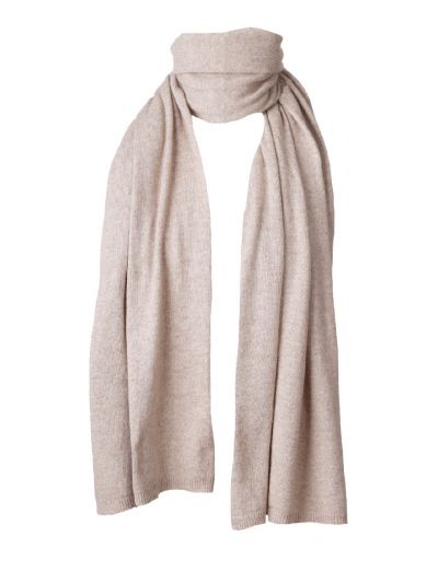 Beige kasjmier-blend sjaal 