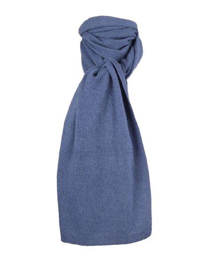 Blauwe kasjmier-blend sjaal
