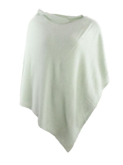 Kasjmier-blend poncho met kleurverloop in bleekgroen