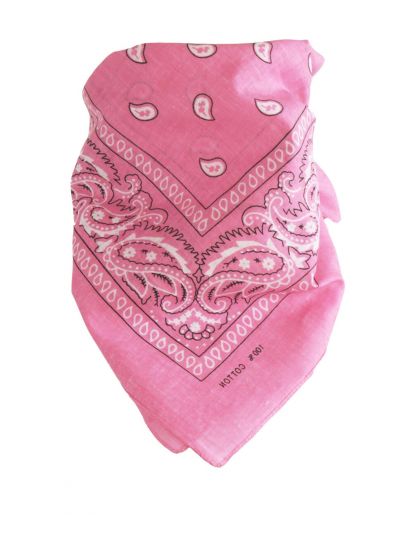 Boerenzakdoek / bandana in lichtroze