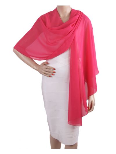 Hardroze soepelvallende cape stola