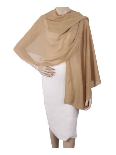 Beige soepelvallende cape stola