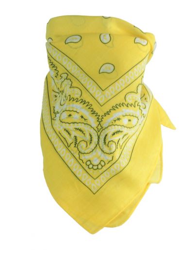 Boerenzakdoek / bandana in citroengeel