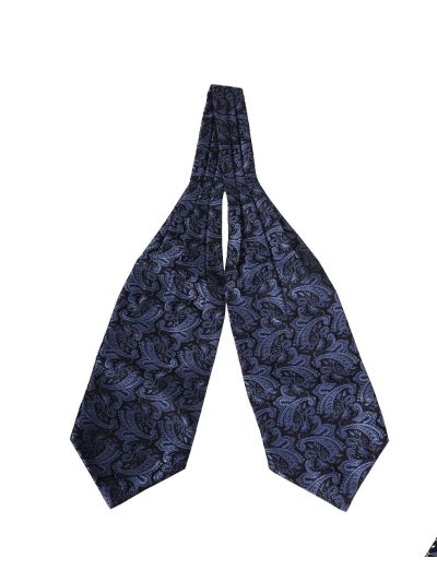 Cravat met paisley print in jeansblauw en zwart