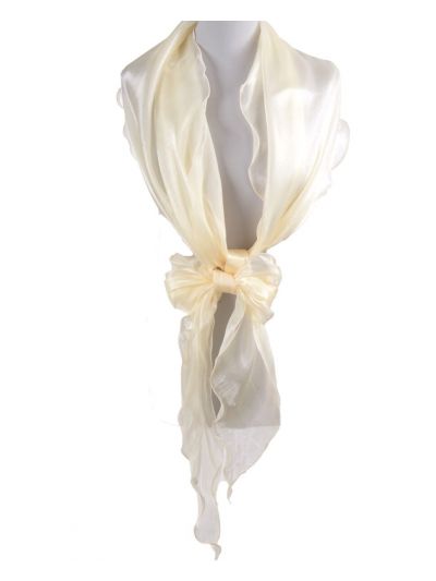 Crème kleurige stola met weerschijneffect
