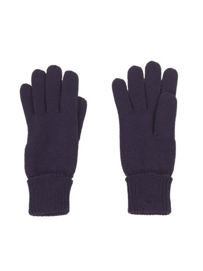 Fijngebreide handschoenen in donkerpaars