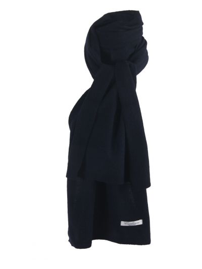 Kasjmier-blend sjaal in marineblauw