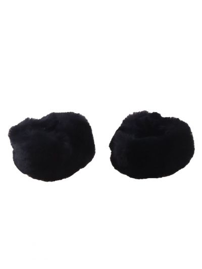 Marineblauwe bont manchetten 2st.