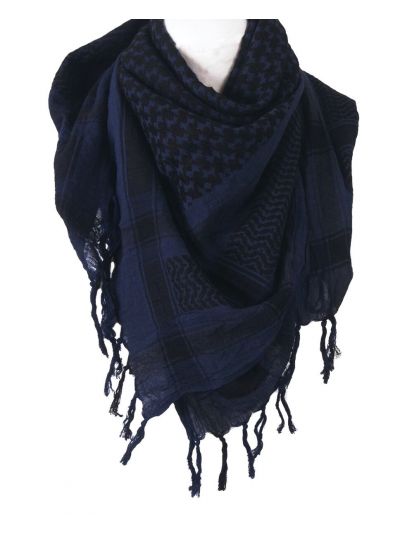 PLO sjaal / Arafat sjaal in zwart-donkerblauw