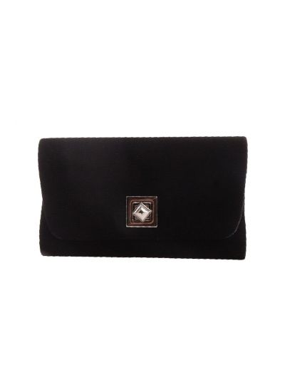 Clutch/avondtas van organza in zwart
