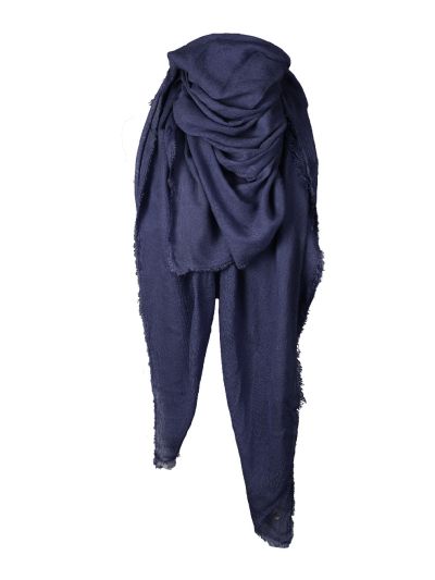 XL sjaal van kasjmier-modal blend in donkerblauw