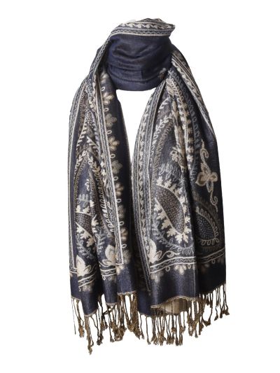 Layla pashmina sjaal met paisley motief