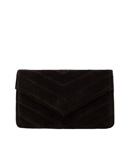 Louise suède clutch/crossbody tas