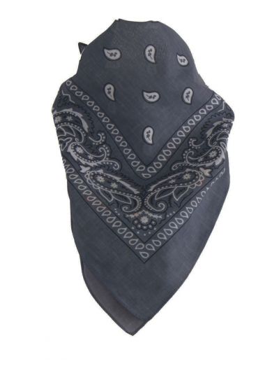 Donkergrijze bandana / boerenzakdoek 