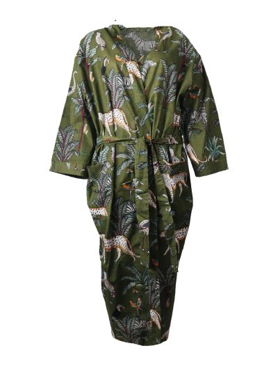 Kimono met tropische dierenprint