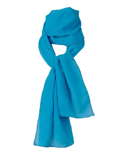 Donker-turquoise crêpe voile sjaal