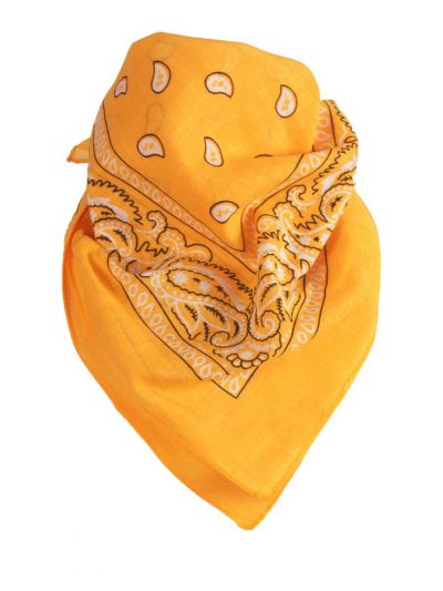 Boerenzakdoek / bandana in warm oranjegeel