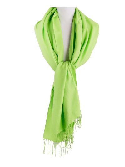 Effen limegroene pashmina sjaal