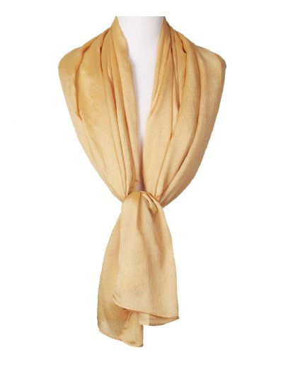 Goudgele stola/sjaal met glans effect