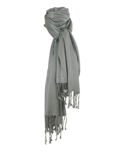 Grijze pashmina sjaal