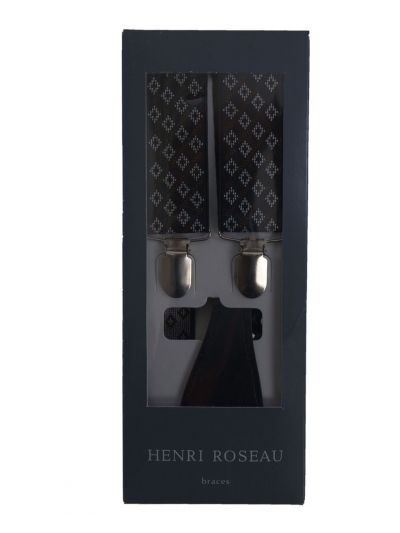 Luxueuze bretels in zwart met wit wyber ruit