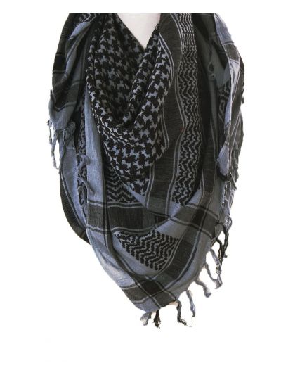 PLO-stijl sjaal in grijs met zwart