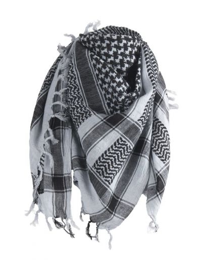 PLO/ Arafat sjaal in lichtgrijs en zwart