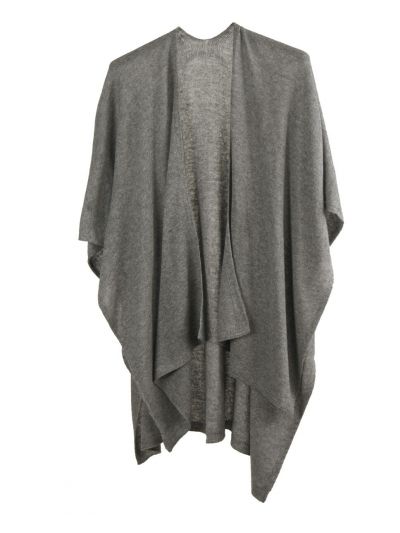 Kasjmier-blend omslagdoek in grijs