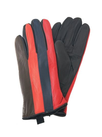 Leren patchwork handschoenen