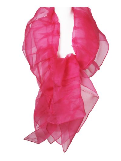 Zijden stola in hardroze