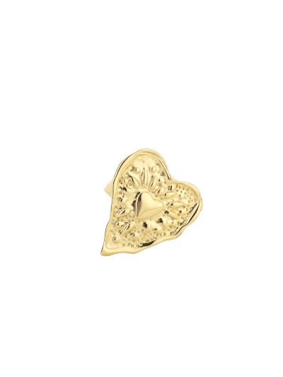 Statement ring in goud met XL hart