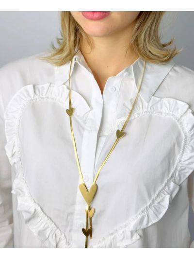 Lange ketting met hartjes