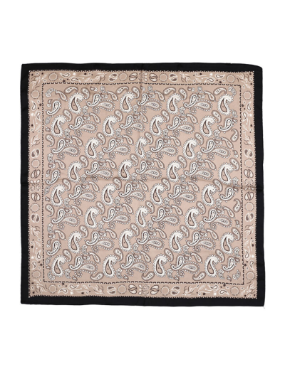 Vierkant satijn sjaaltje met paisley print