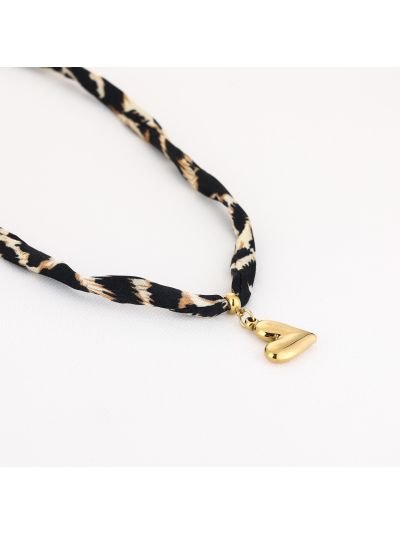 Luipaard ketting met hartje