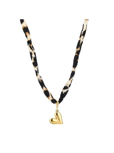 Luipaard ketting met hartje