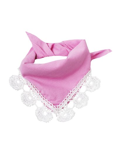 Jessy – lichtroze bandana met kant
