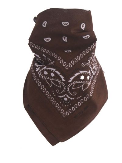 Bandana / boerenzakdoek in kastanjebruin