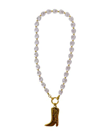 Parelketting met cowboyhoed hanger