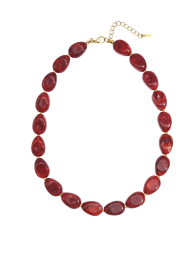 Lola kralenketting met natuursteen look