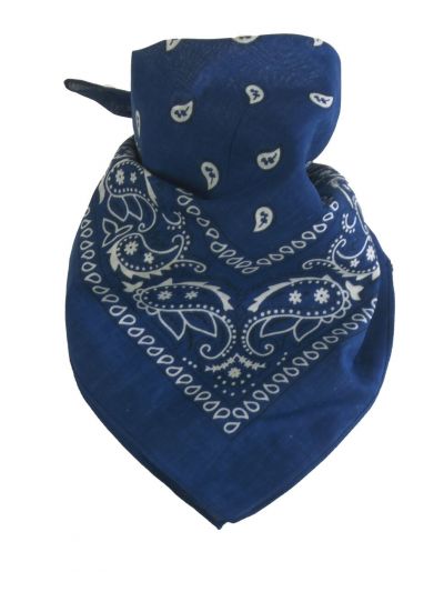 Boerenzakdoek / bandana in kobaltblauw